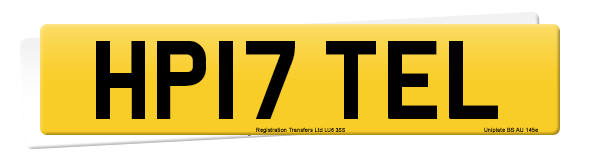 Registration number HP17 TEL